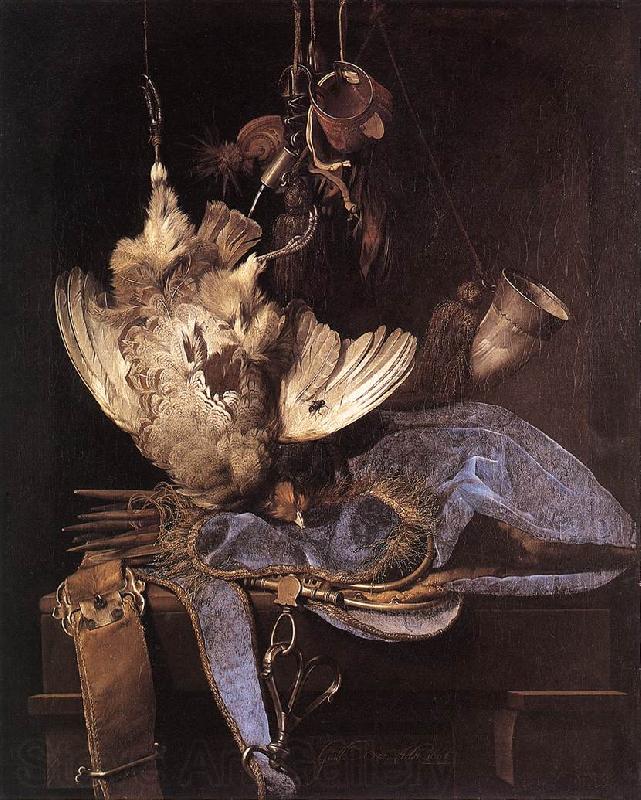 Willem van Still-Life with Hunting Equipment and Dead Birds Norge oil painting art